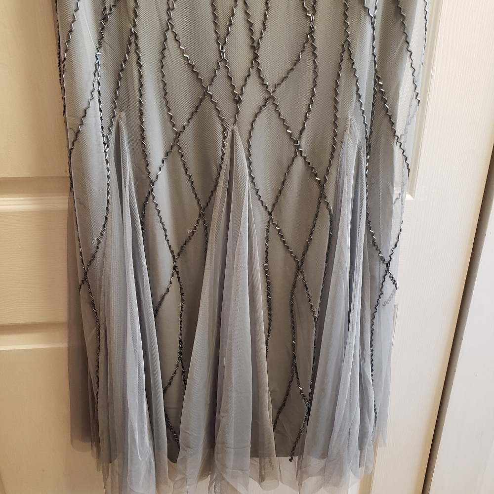 🆕Elegant Gray Beaded Evening Gown - Picture 8 of 8